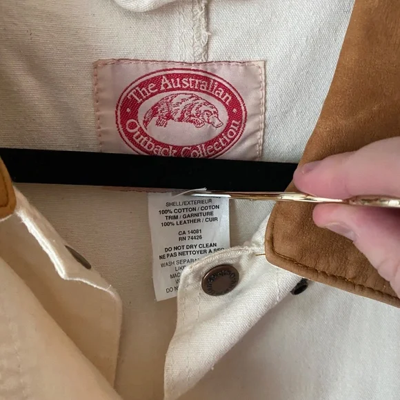 AUSTRALIAN OUTBACK COLLECTION vtg white womens M duster western cowboy 90s coat - Picture 8 of 15